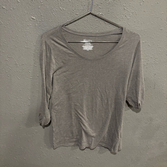 No Boundaries Tops - No Boundaries Gray Long Sleeve Women's Tee